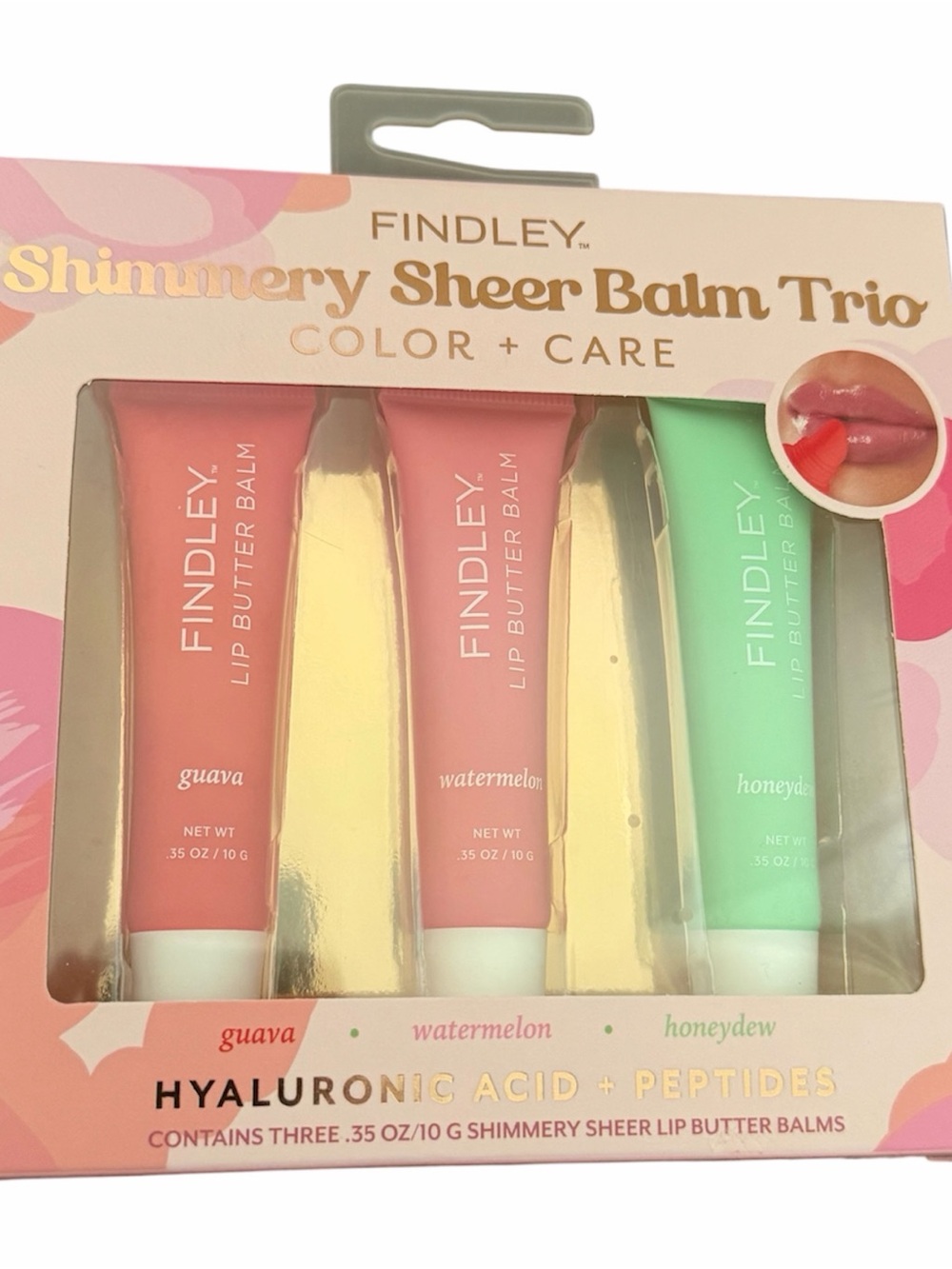 Finley Shimmery Sheer Balm Trio - Guava, Watermelon  & Honeydew